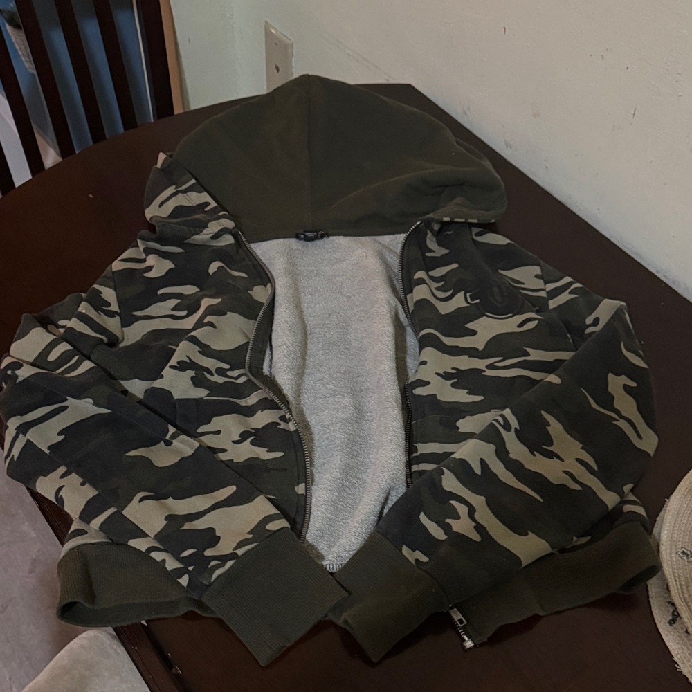 True Religion Olive Green Hoodie Small